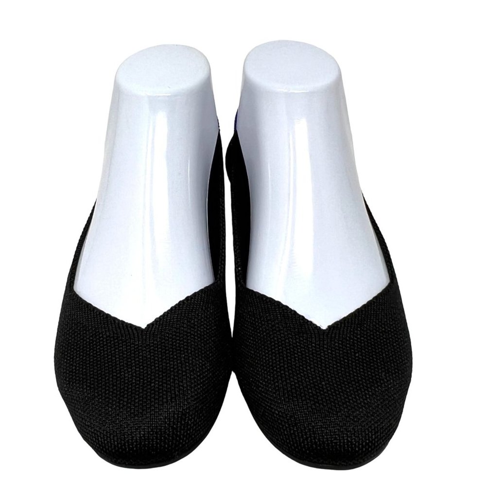 Rothy's The Flat Round Toe Solid Black Slip On Ba… - image 3